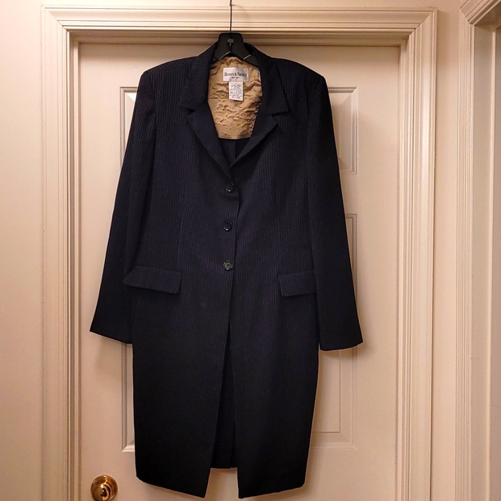 Pinstripes Danny & Nicole knee length Jacket